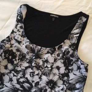 Express floral sleeveless tank top size M